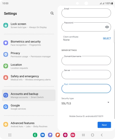 Press the drop down list below 