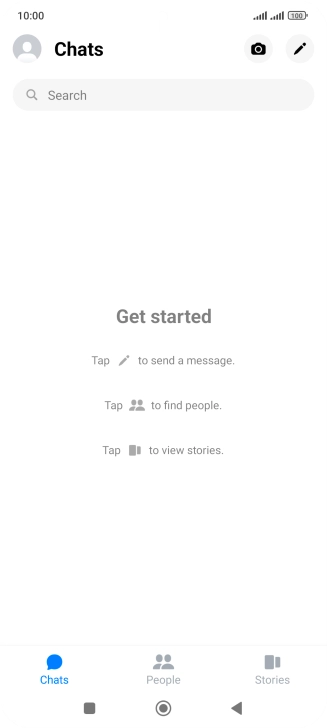 Press the search field.