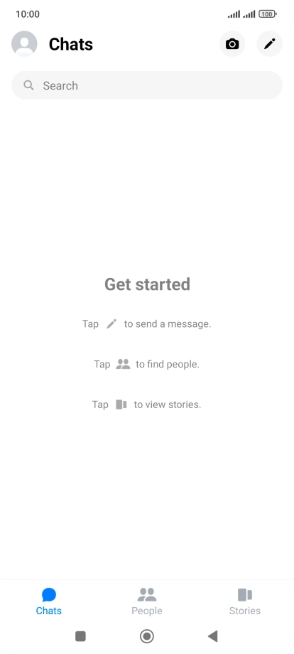 Press the search field.