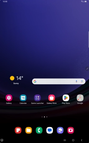 The Wi-Fi icon shows that your tablet is connected to a Wi-Fi network.