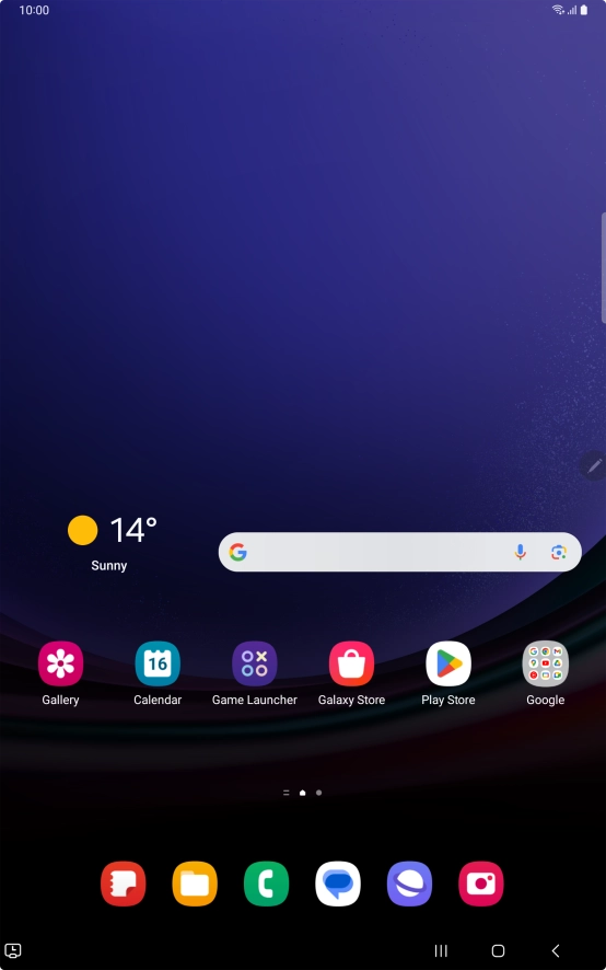 The Wi-Fi icon shows that your tablet is connected to a Wi-Fi network.