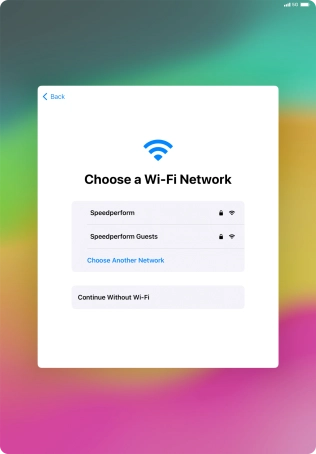 Press the required Wi-Fi network.