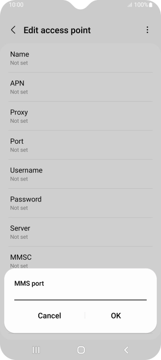 Key in 8799 and press OK.