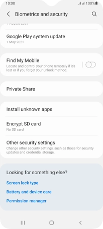 Press Other security settings.
