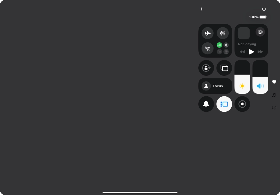Press anywhere on the screen.