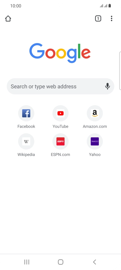 Press the address bar.