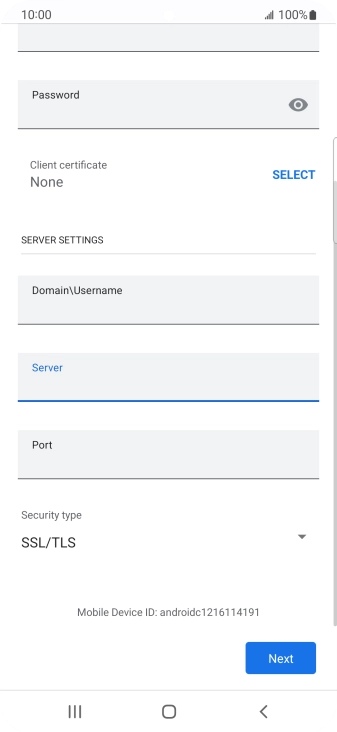 Press the field below 