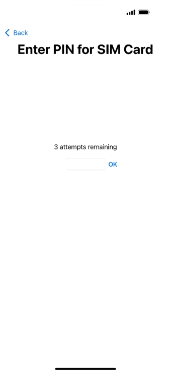 If your SIM is locked, key in your PIN and press OK.