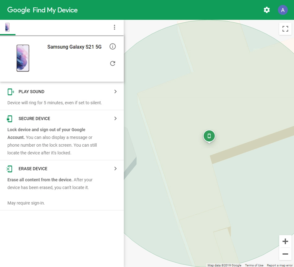 Click the required device.