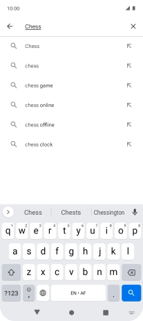 Key in Twitter and press the search icon.