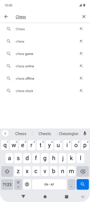 Key in Twitter and press the search icon.