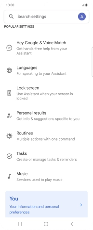 Press Hey Google & Voice Match.