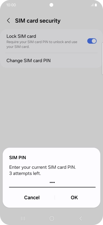 Key in your current PIN and press OK.