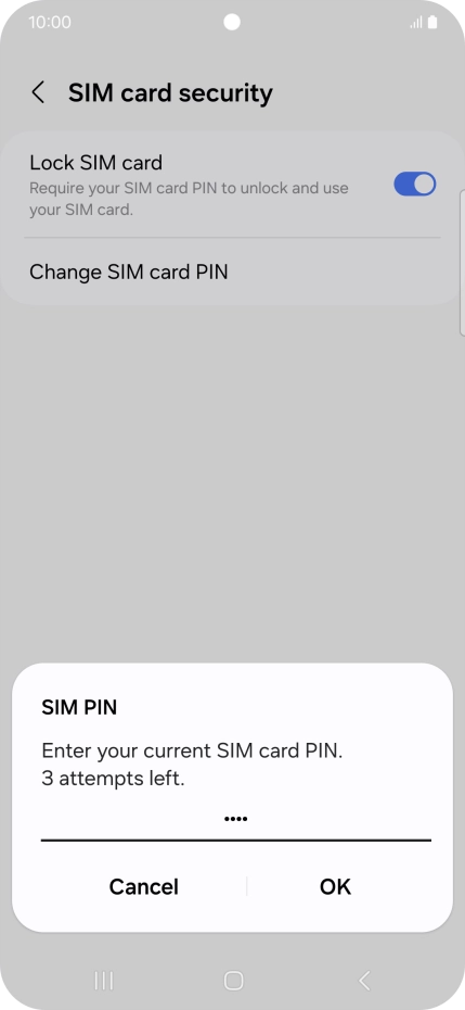 Key in your current PIN and press OK.