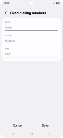 Press Name and key in the required name.