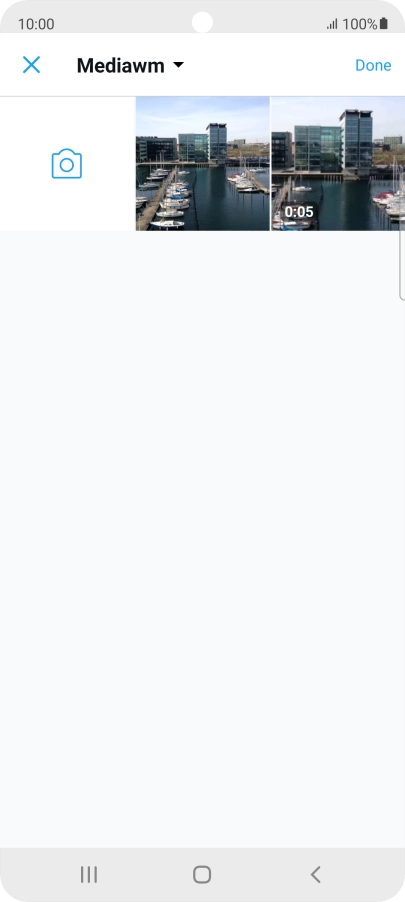 Press the required picture or video clip.