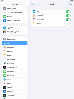 If this screen is displayed, you email account has been recognised and set up automatically. Follow the instructions on the screen to key in more information and finish setting up your tablet.