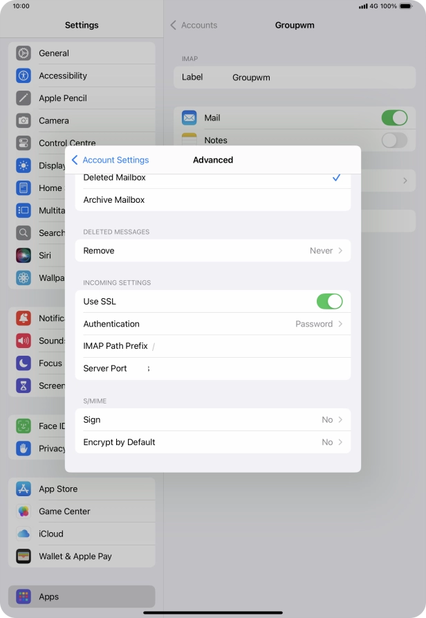 Press Authentication.