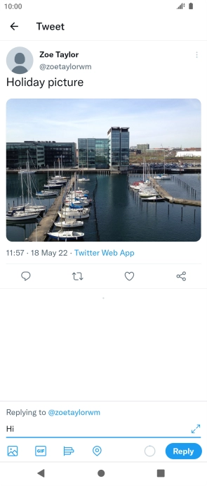 Write your reply and press Reply.
