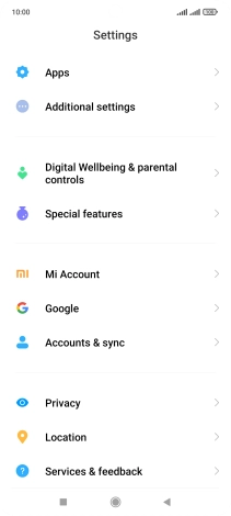 Press Accounts & sync. Press Accounts & sync.