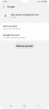 Press Sync account. Press Sync account.