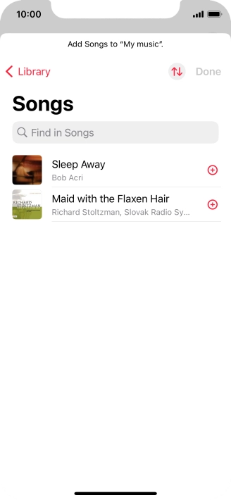 Go to the required category and press the required audio file.