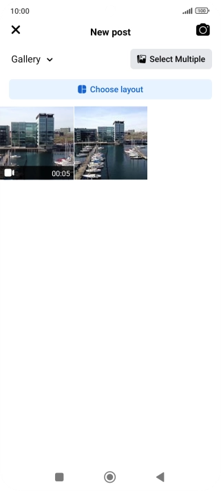 Press the required picture or video clip. Press the required picture or video clip.