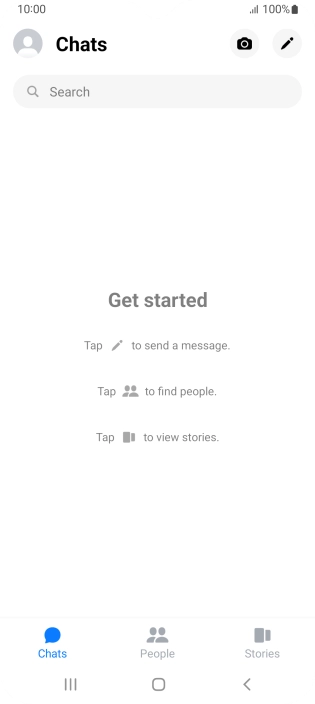 Press the search field and key in the first letters of the recipient's name.