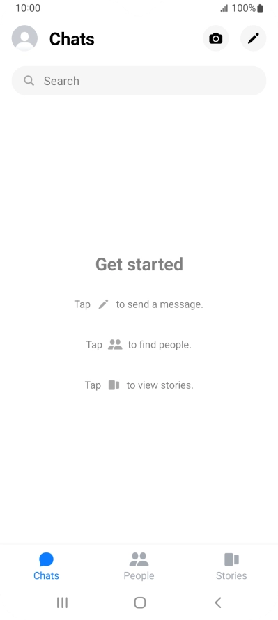 Press the search field and key in the first letters of the recipient's name.
