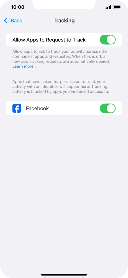 Press the indicator next to 
