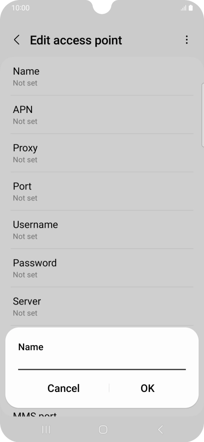 Key in Vodafone MMS and press OK.