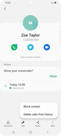 Press Block contact.