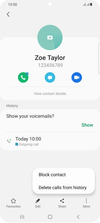 Press Block contact.