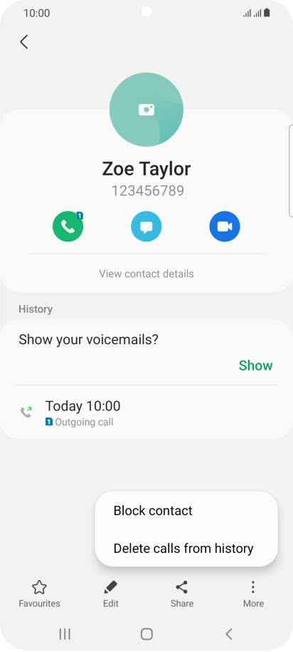 Press Block contact.