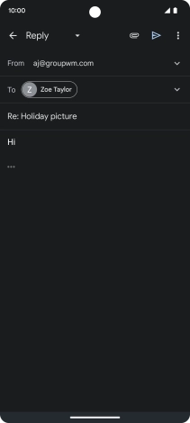 Write the required text and press the send icon. Write the required text and press the send icon.