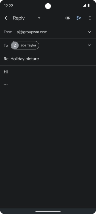 Write the required text and press the send icon. Write the required text and press the send icon.
