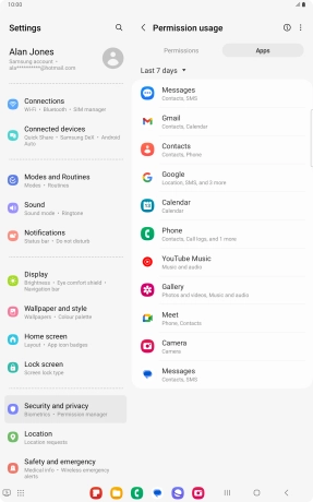 Press the drop down list. Press the drop down list.