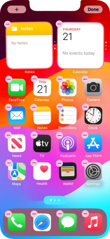 Press the home screen icon.