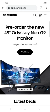 Press the menu icon.