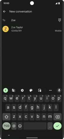 Press the required contact. Press the required contact.