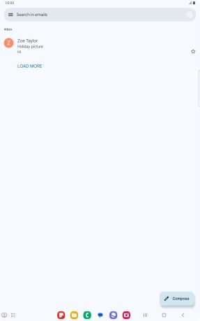 Press the menu icon.