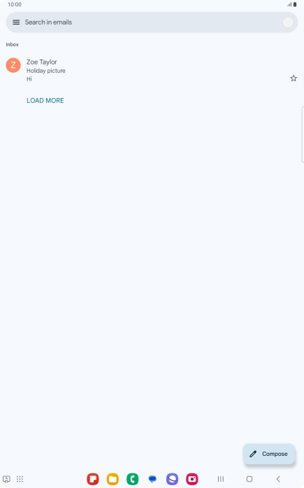 Press the menu icon.