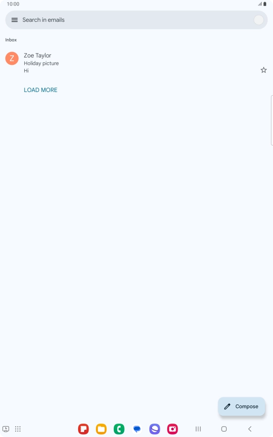 Press the menu icon.