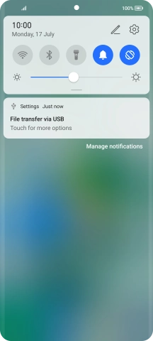 Press Touch for more options.
