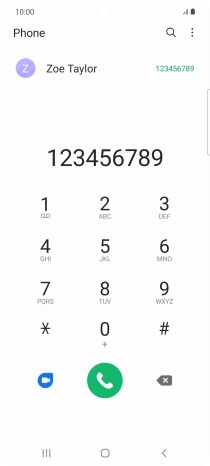 Key in the required number and press the call icon.