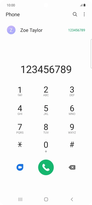 Key in the required number and press the call icon.