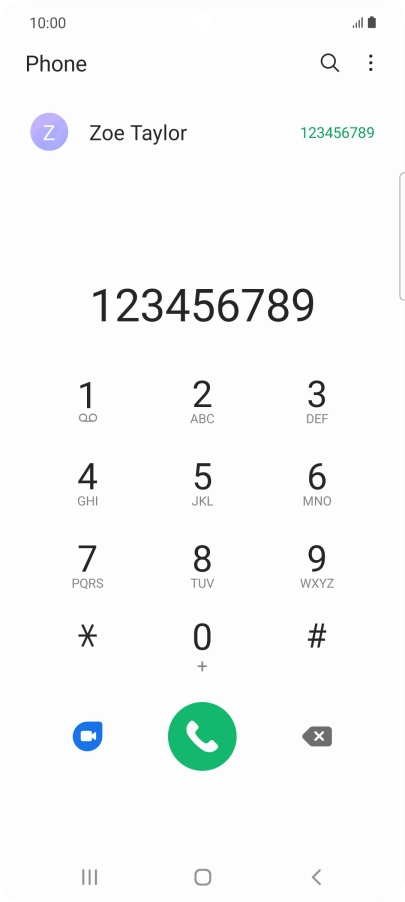 Key in the required number and press the call icon.