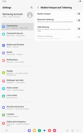 Press Mobile Hotspot.