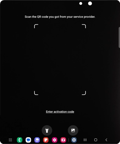 Place the QR code you've received inside the phone camera frame to scan the code. Your eSIM is transferred to your new phone over the internet.