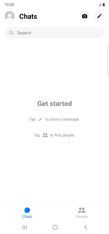 Press the search field and key in the first letters of the recipient's name.